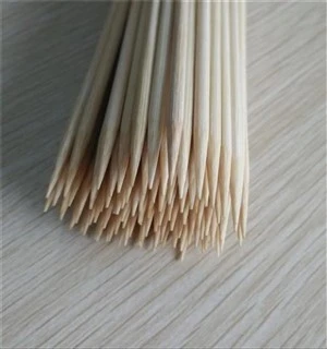 Barbekyu uchun bir martalik oziq-ovqat uchun xavfsiz yumaloq bambuk tayoqchalar